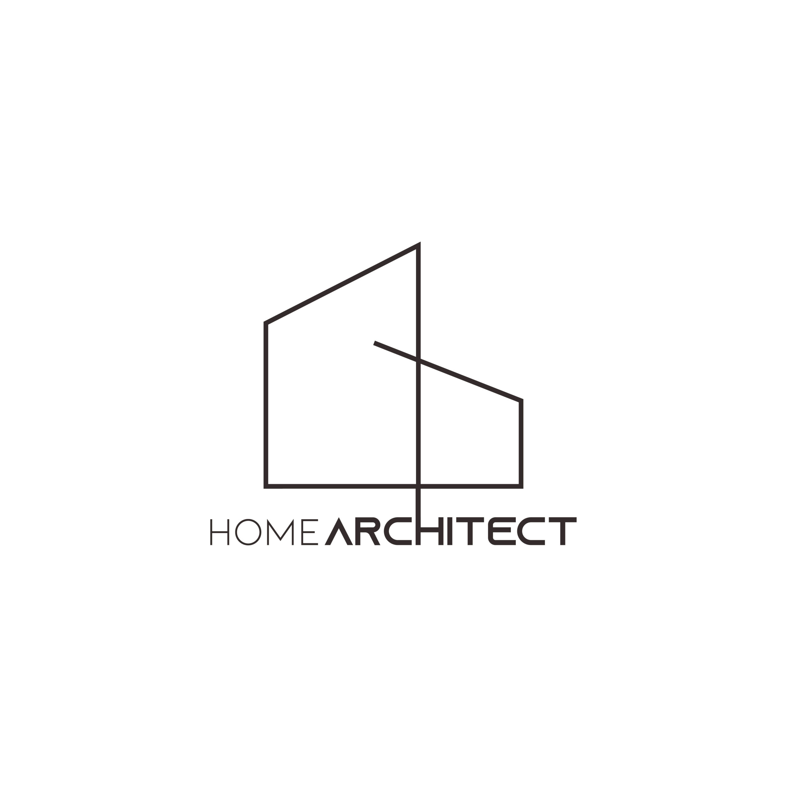 Simple architect logo icon with modern home symbol vector illustration minimalist design